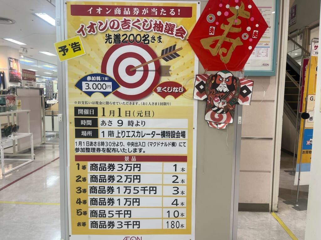 イオン今市店宝くじ抽選会