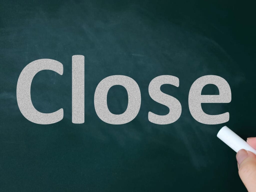 閉館close