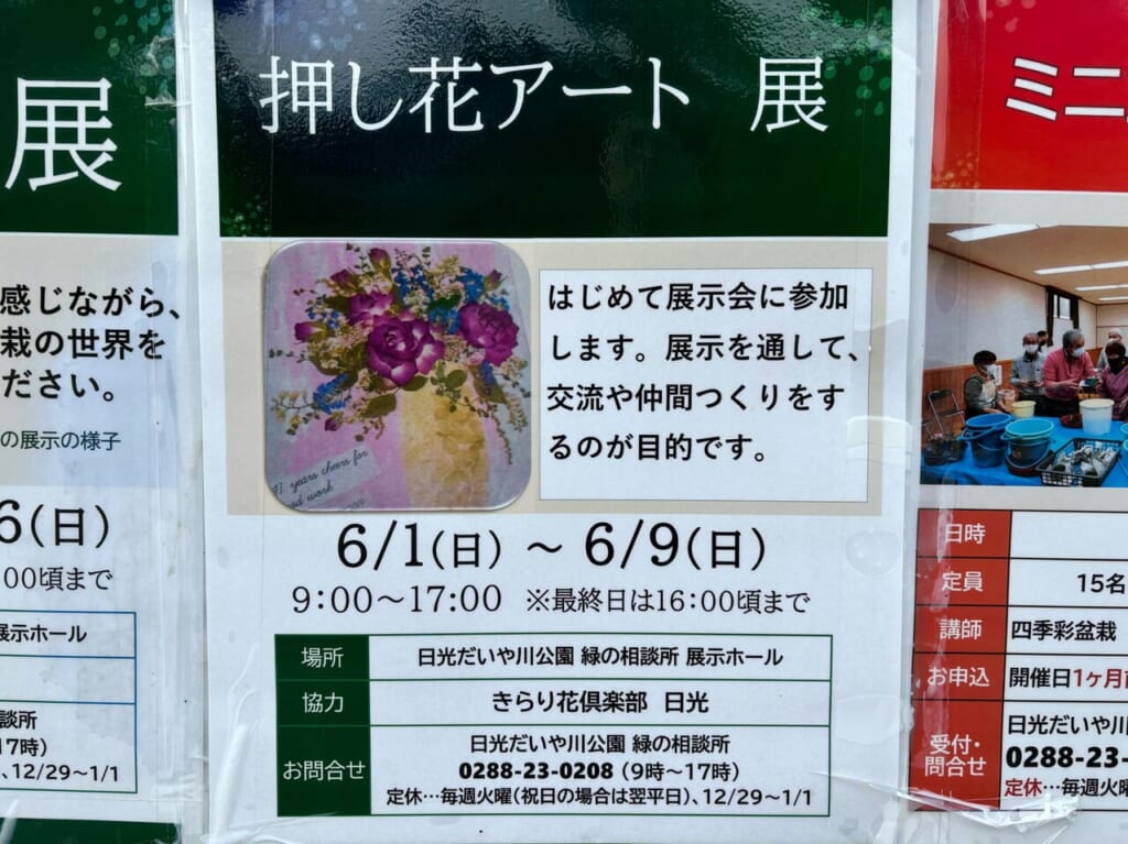 押し花アート展 きらり花倶楽部日光